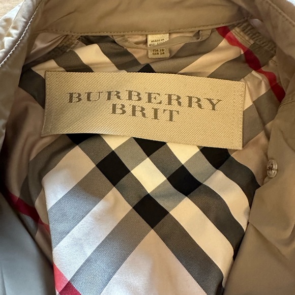 Rare Burberry Brit trench Raincoat tan - Picture 2 of 7